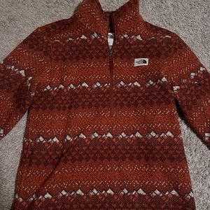 North face quarter zip fleece men's M